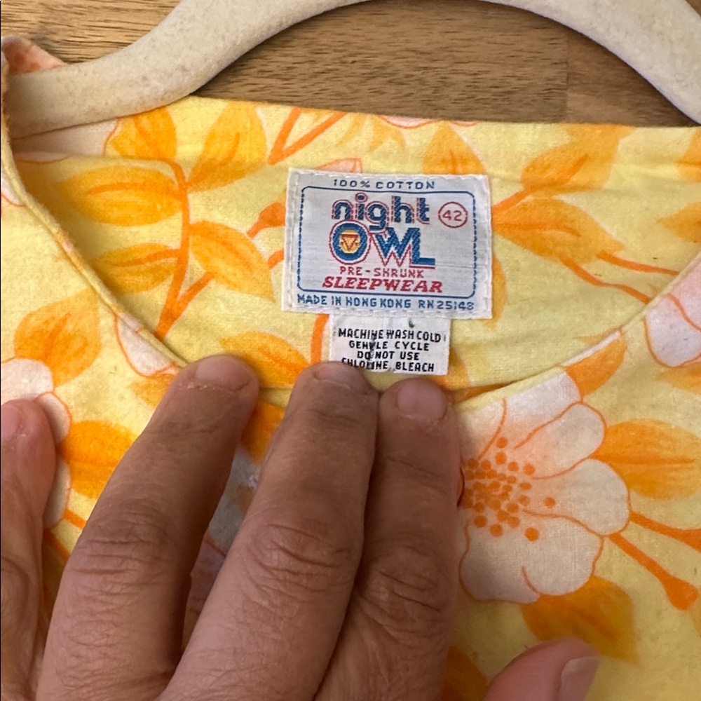 Night Owl Vintage Pre-Shrunk Flannel Nightgown View 4